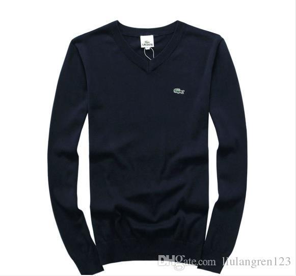 TR01 early autumn men sweater bee tiger snake pattern embroidery cashmere material fashion dark gray and blue two colors