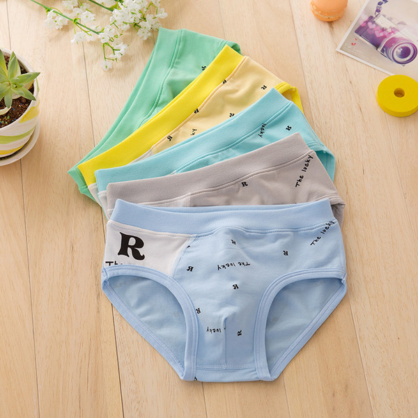 5 Pieces / Lot cartoon boys briefs kids Underwear Panties Boy Organic Cotton Cartoon Shorts Briefs Children New