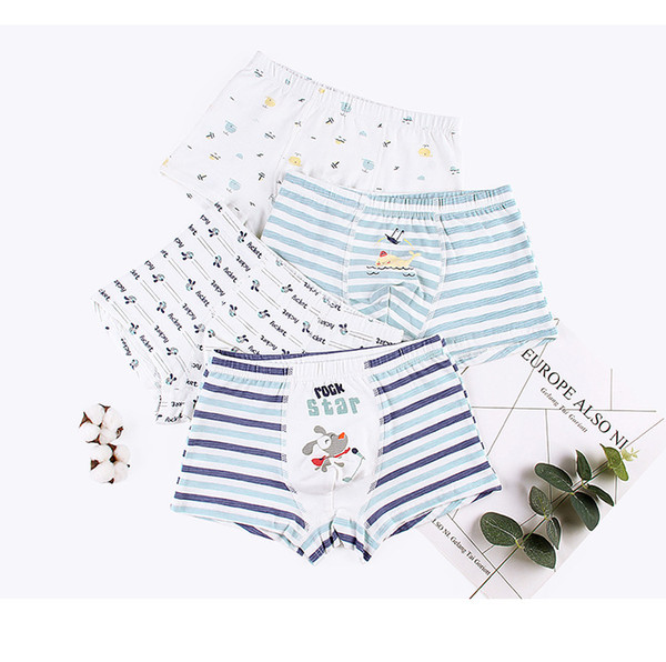 2019 new children's cotton boxer briefs boys underwear little big boy boys boxer briefs baby dog series underwear 2pcs