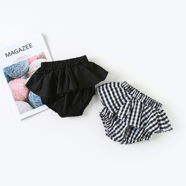 2019 New Summer Baby Girls Sweet Shorts Infant Trousers Toddle Clothes Girls Pants Kids Shorts Children Plaid Ruffles Pants