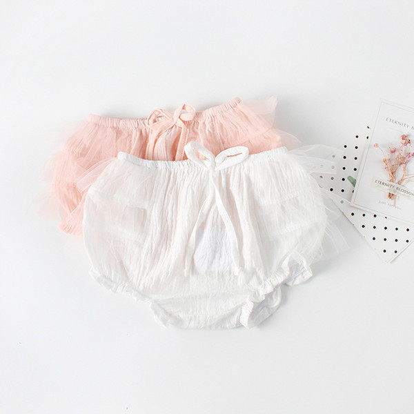 New Baby Clothes Shorts Toddler Kids Baby Girls Lace Shorties Summer Sunsuit Mesh Shorts Bottoms Linen Baby Bloomers Wholesale