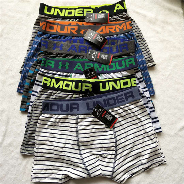 Men Brand UA Underwear Boxers Cotton Underpants Letter Print Fashion Under Boxers Puren Striped Shorts Mens Cuecas Tight Waistband Underpant