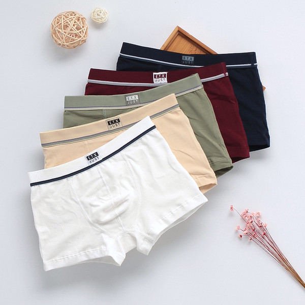 Kids Underwear for Boys Summer Letter Solid Color Children Cotton Shorts Fashion Puberty Sport Boxers 5 pieces/lot