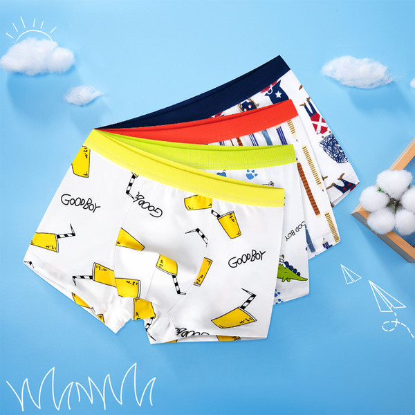 2Pcs/Lot Children's Teenager Underwear Colorful Boys Shorts Panties Soft Organic Cotton Baby Boy Stripes Kids Underwear 2-16y