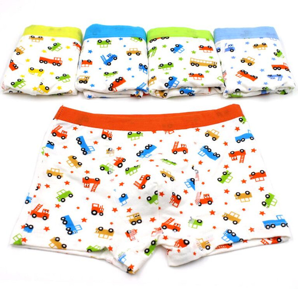 Boys Boxers Kids Underwear Full of Cars Designs Modal Fabric Baby Boy Shorts Child Pants five Sizes 2-15