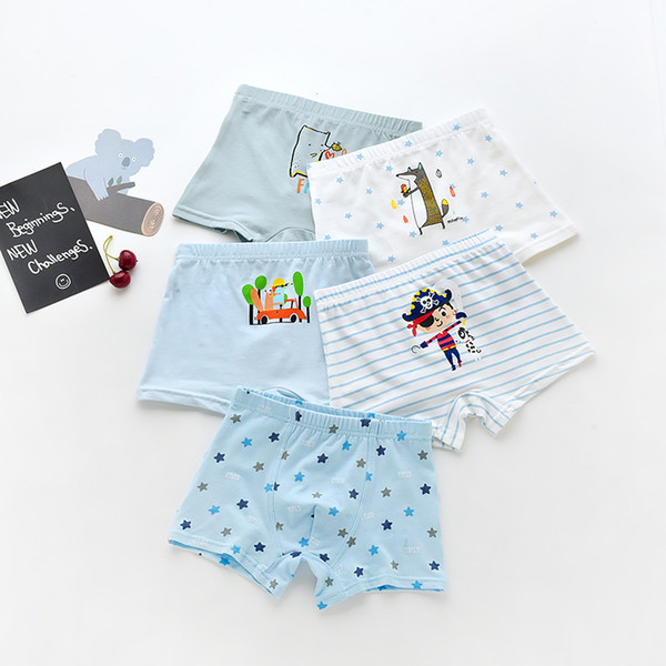 boy boxer 5 Pcs/lot baby Boys Underwear Kids Panties Cartoon Star Stripe Hedgehog Child Underpant Cotton Shorts For Children Brief