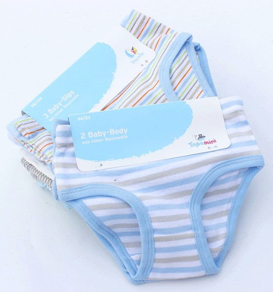 Dyed Yarn Cotton Panties Baby Brief Children Striped Underwear Great Stretch AZO Free 10 Colors Mix Color