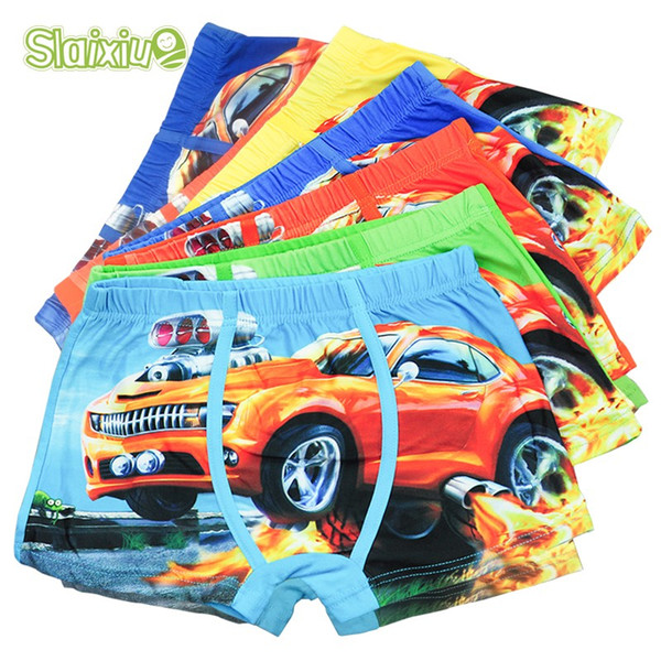 5 Pcs/lot Cartoon Car Kids Boy Underwear For Baby Children's Boxer Underpants Briefs Boys Underware Pants For 3-11 Y