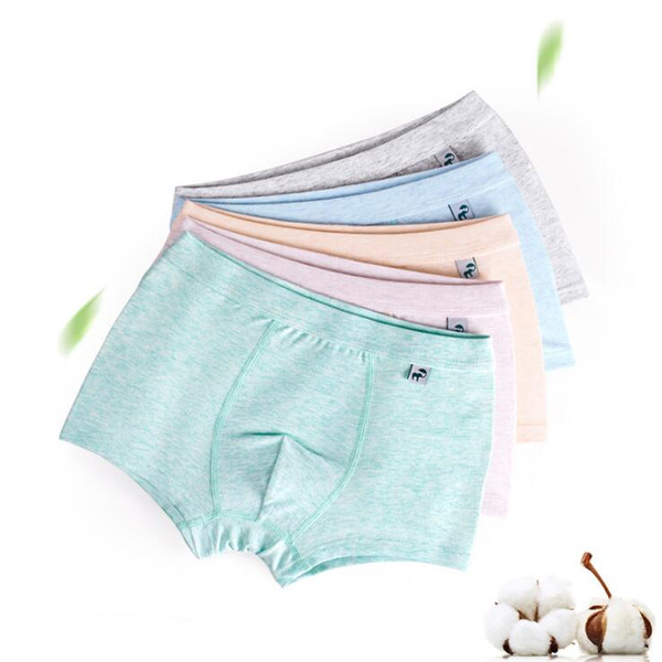 6Pcs Lot Boys color yard Children's Fashion underwear Boy's flat panties kids underpants Suitable for 2 to 14 year old boys S19JS039