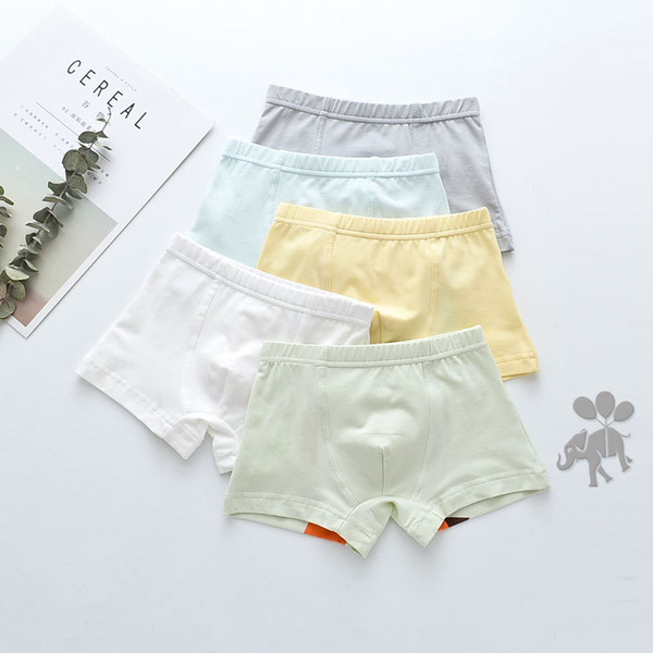 Free freight new baby boy cartoon four jiao underwear boys cotton flat Angle underwear