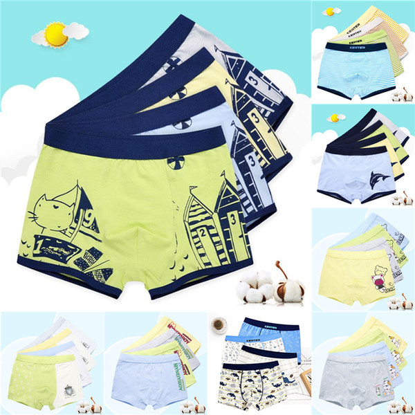 Boys Cotton Underpants 2 pieces/lot 9 Designs 3-14 years old Kids Cotton Panties Boys Cartoon Boxers Pants LA616