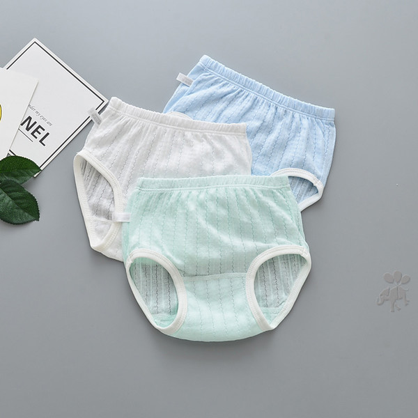 12Pcs Lot boys solid cotton fabric Children's Fashion underwear Boys briefs panties pink underpants Suitable for 2 to 8 year old S19JS174