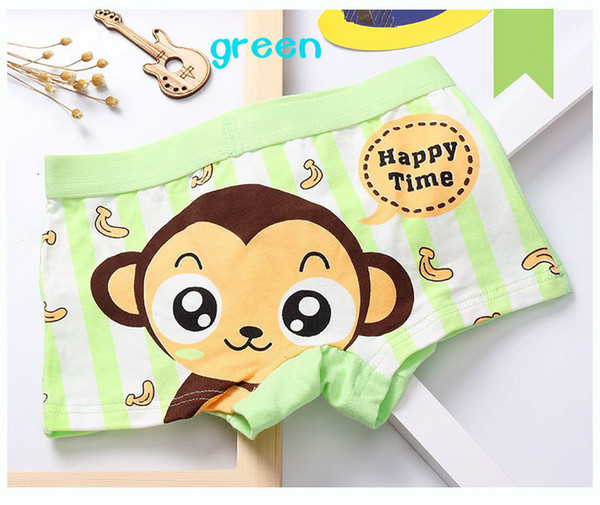 Free shipping Article 4 the pack boy cotton baby monkeys banana boy's boxer shorts cartoon children's underwear