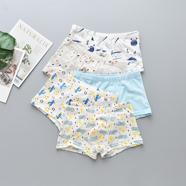 Free freight new children's 5 panties men bao pingjiao panties baby yunduo cactus combed cotton panties