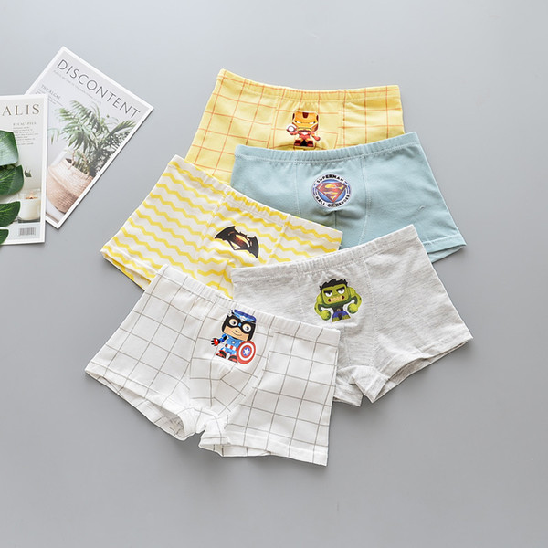 15Pcs Lot Boys Artwork print Children's underwear boxers kids underpants Suitable for 2 years to 12 year old boys flat thin panties S19JS162