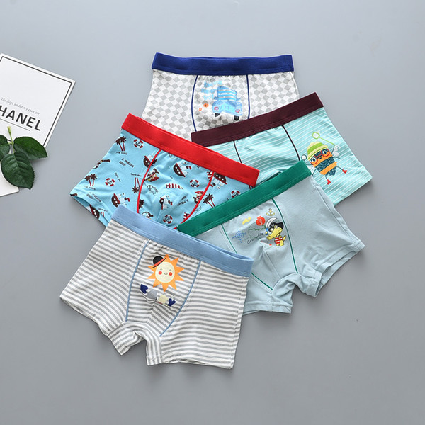 15Pcs Lot Boys Artwork print Children's underwear boxers kids underpants Suitable for 2 years to 12 year old boys flat thin panties S19JS165