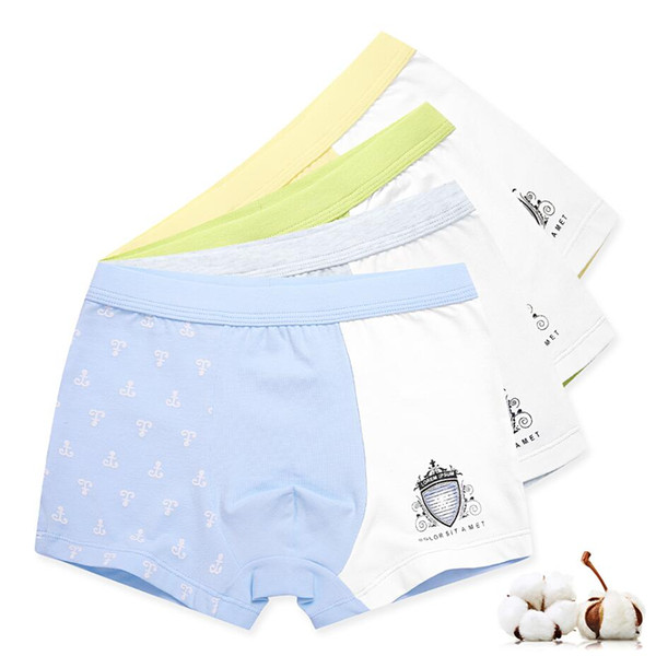 4Pcs Boys art print Children's Fashion underwear Boy's flat panties kids underpants Suitable for 2 to 14 year old boys S19JS043