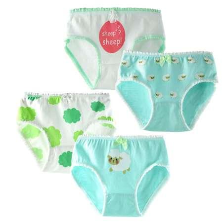 4 Piece/lot Candy Colors Soft Cotton Young Girl Briefs for Teenage Girls Panties Kids Underwear Pants Underpants