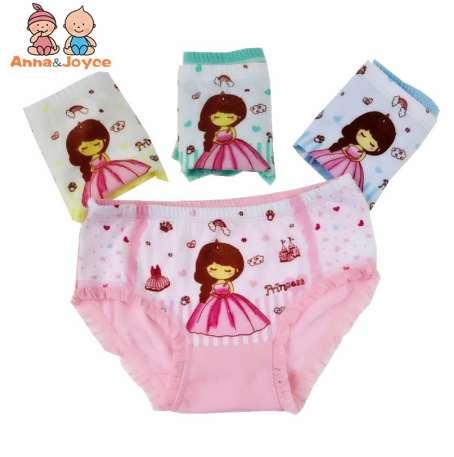 4pcs/lot fashion kids panties girls' briefs female child underwear lovely cartoon panties children clothing