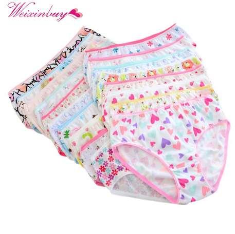 6 Pcs/lot Panties Underwear Kids Children Toddler Girls Soft Underwear Cotton Panties For Girls Children Printed Cartoon Briefs