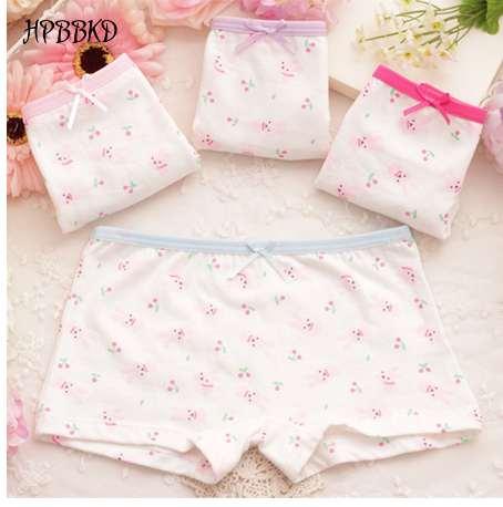 HPBBKD Girl's Underwear 4Pcs/lot Children Panties Girls' Briefs Female Child Underwear Baby Girl Panty For 2-10 Years GU031