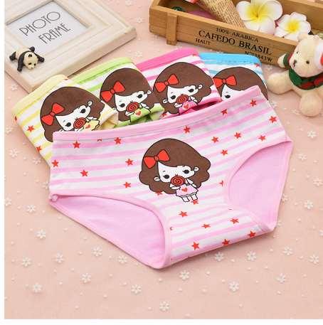 1 pcs 100% Cotton Kids Panties Baby Girls Cute Underwear Children Everyday Short Briefs Girls Cartoon shorts Underpants 2-10T