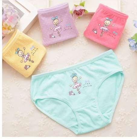 4pcs/lot Cute printing underwear baby Girls Sweet design Cotton panties Underwear children briefs Kids cute panties W-001