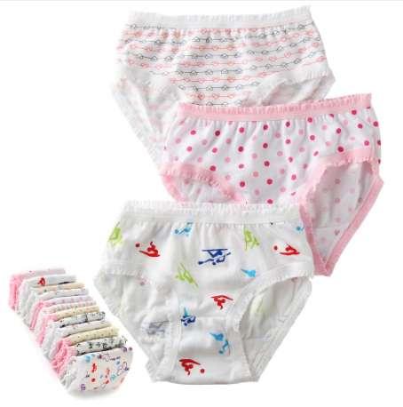 6Pcs/Lot High Quality Kids Girls Briefs 100% Organic Cotton Baby Girl Briefs Shorts Panties For Children's Underwear 2-8 y