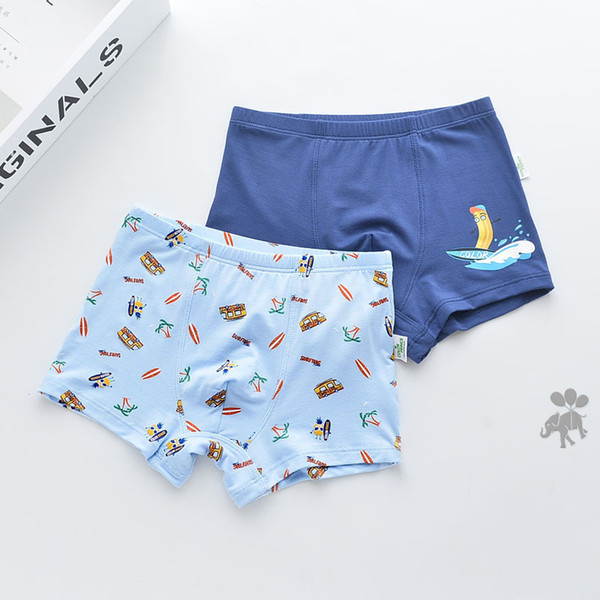 15Pcs Lot Boys art printed Children's Fashion underwear boxers kids underpants Suitable for 3 to 7 year old boys flat panties S19JS114