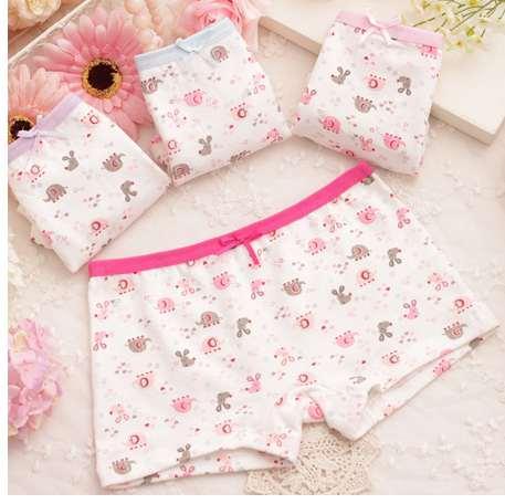 10 pcs/lot Children's cotton underwear female cartoon printed baby girls underwear boxer briefs panties GU030 girl panties