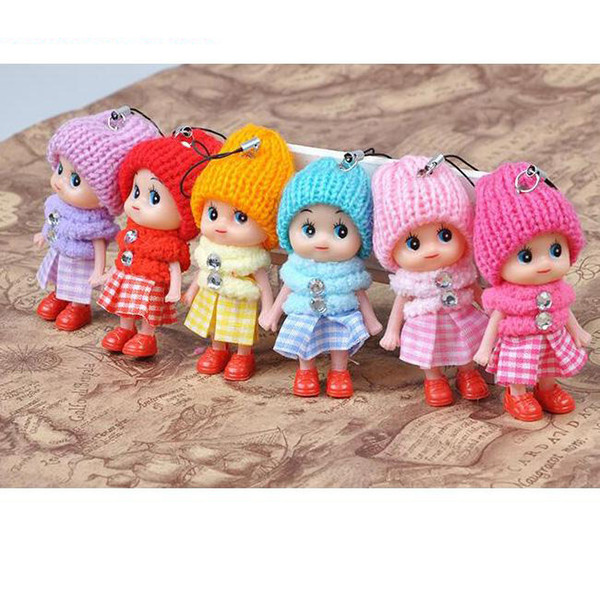 New Cartoon Confused Cute Doll Pendant Keychain Key Ring Chain For Women Bag Charm Car Pendant Gift
