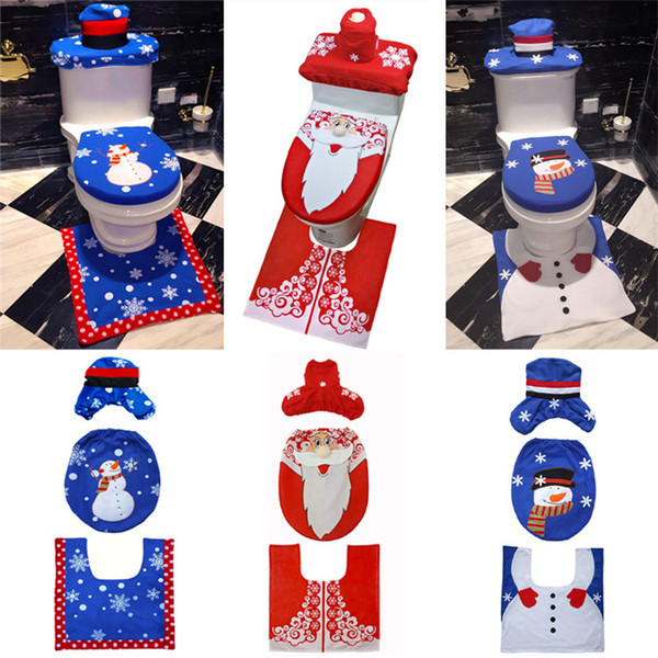 Christmas Toilet Seat Cover Snowman Toilet Lid Cover Christmas Decorations for Home Xmas Natal Navidad bathroom Decoration A-845