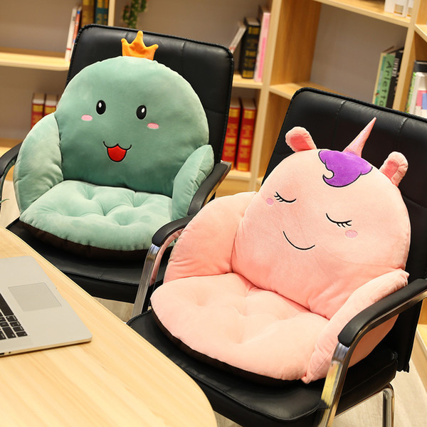 5 Styles Fruit Cute Shape Cushion Cartoon Yellow Duck Husky Dinosaur Autumn/Winter Warm Half surrounded Chair Cushion L471