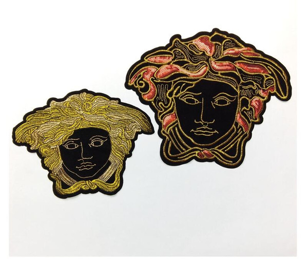 Cartoon Gold Line Apollo badge embroidery cloth stickers fashion clothes decorative applique patch DIY personality Decorative stickers badge