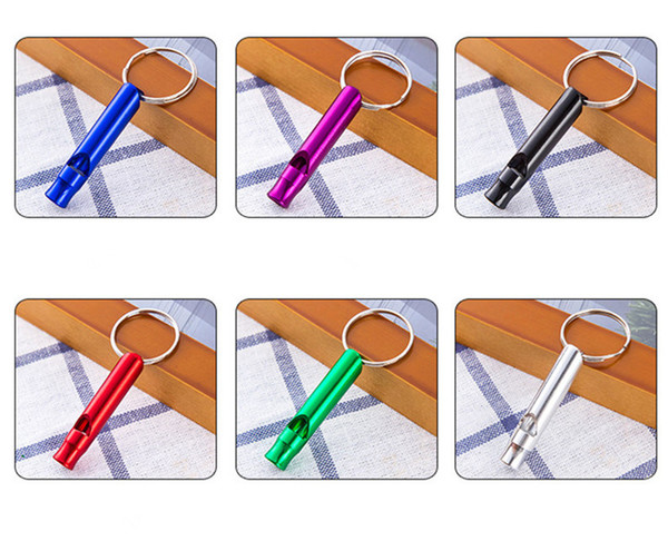 Lifesaving Whistle Creative Calls Aluminum Alloy Anodic Oxidation Treatment Emergency tool For Camping Hiking Dog Training Whistle K0306