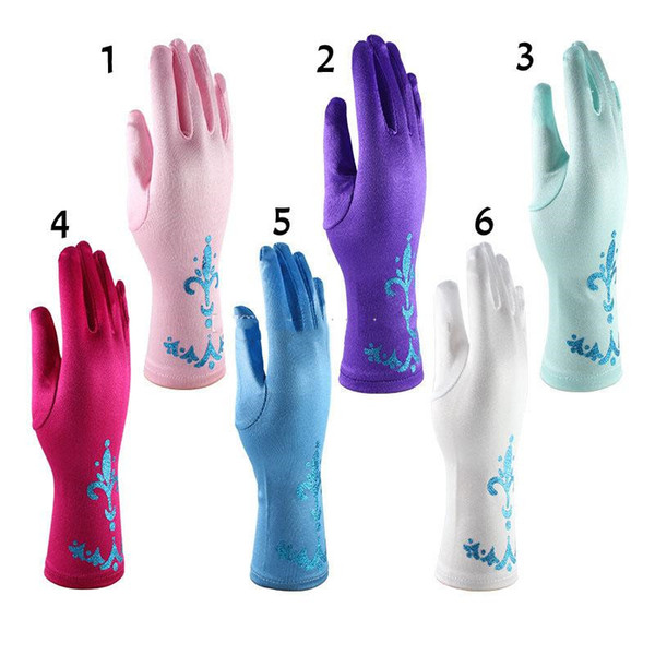 DHL 6 Colors Girls Long Gloves NEW children Princess Girls Ladies Fancy Gloves BKKA3918