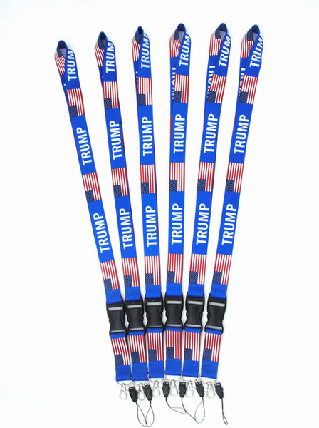 US American flag Trump Lanyards letter print Sports Brands Phone Straps Keychain Strings ID Card Lanyard Pendants Acc LJJA3532