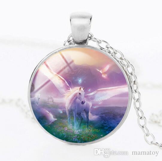 Unicorn Logo Necklace Stainless Steel Pendant Laser Printing Jewelry Game Battle Royal Stainless Steel Pendant For Children