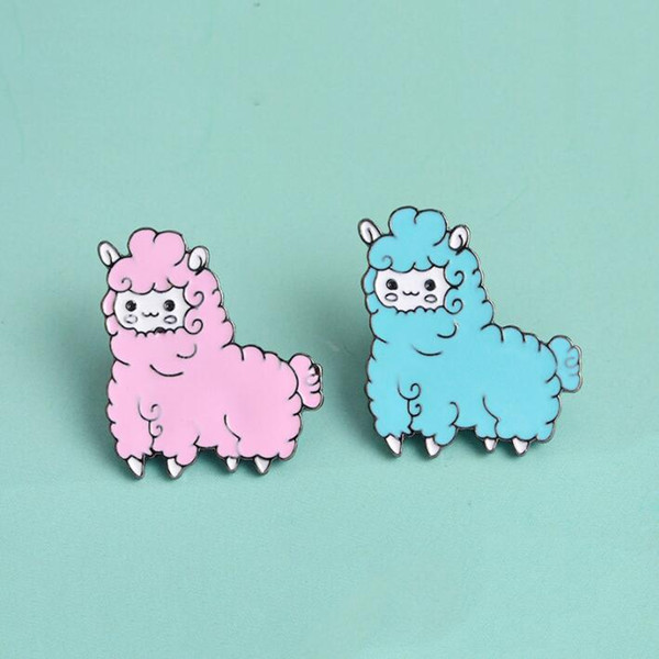 Cartoon Animal Sheep Enamel Pins Icons Collar Brooches for Women Lapel Pin Brooch Jewelry Clothing Bag Accessories