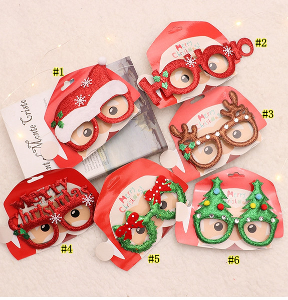 2019 Christmas Eyeglass Frame Cute Cartoon Kids Glasses Adult Party Dress Up Articles Holiday Gifts MMA2780-A1
