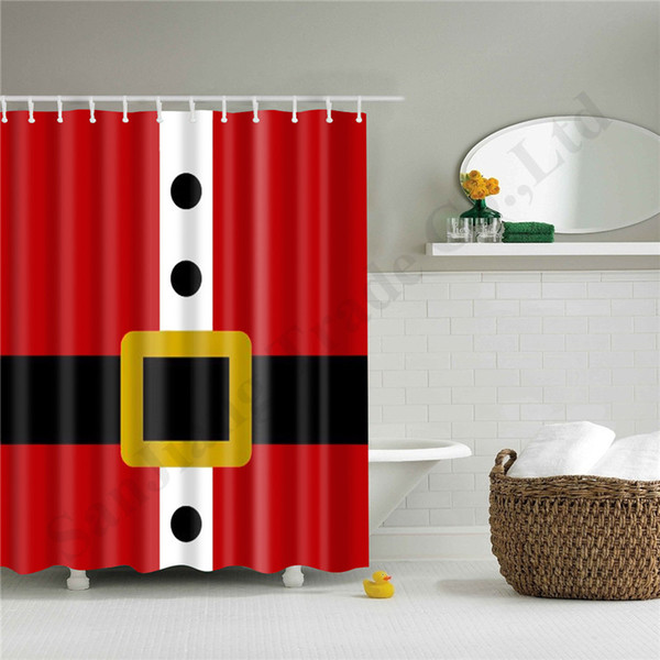 2020 Christmas Curtains Bath Curtain 57 Styles Snowman Waterproof Shower Curtain Polyester Santa Pattern Bathroom Clothes 180*180cm A110704