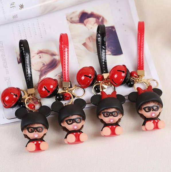 new small gifts cute key ring men and women doll car key chain gifts cartoon toy lovers doll pendant jewelry activities wholesale