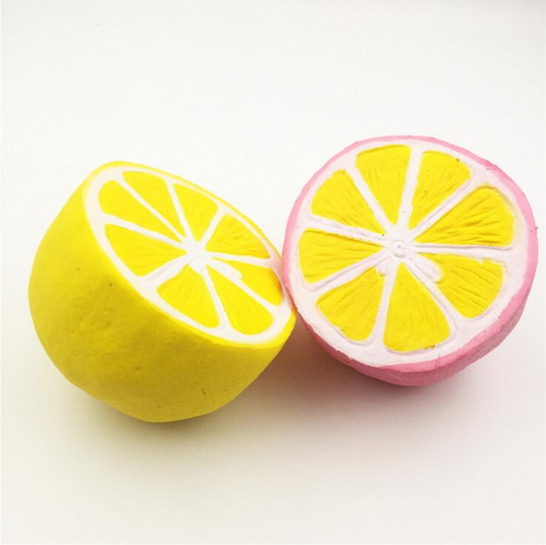 Lemon squishy toy Candy color Jumbo Lemon toys Slow Rising Squishy Squeeze Toy Novelty Reduce Pressure Toys Kids Adult Relax bauble CLS575