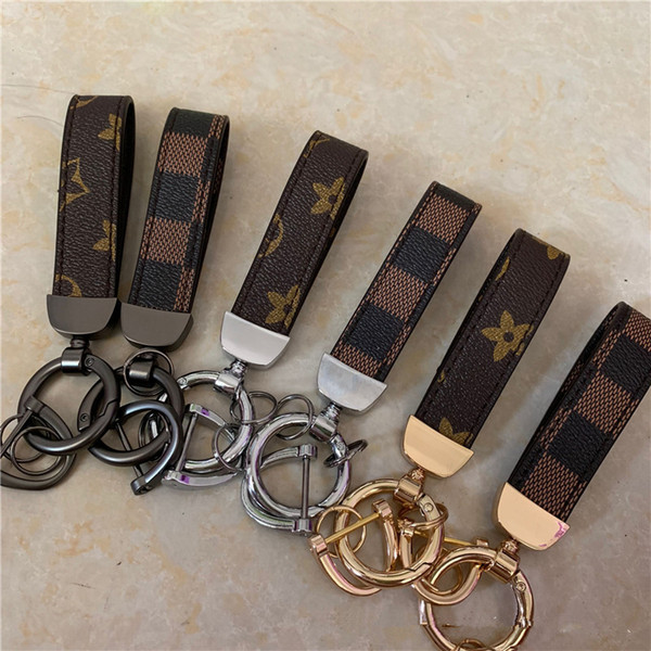Luxury Designer Keychain PU Leather Keyring for Men Women Bag Car Key Ring Trinket Landyard Hide Rope Creative Key Chain Jewelry