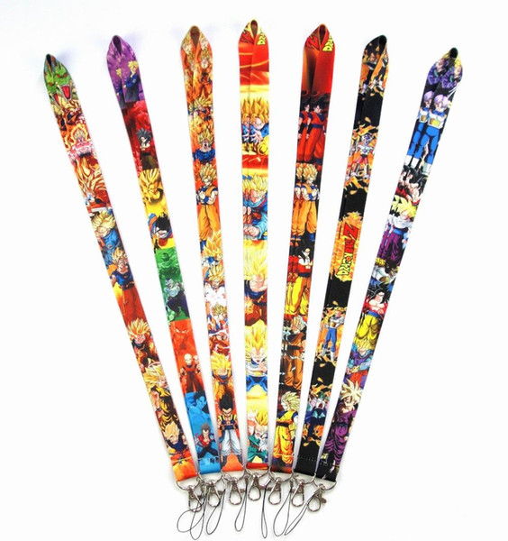 New cartoon Dragon Ball Lanyards Neck Strap Lanyard Mobile Phone Key Chain ID Badge Key Chains free shipping