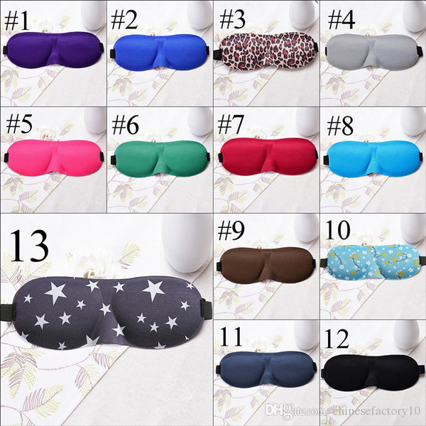 3D Sleep Mask Breathable Eye Mask Natural Sleeping Shading Eyeshade Relieve Eye Strain Eyepatch Cartoon Accessories Eye Cover 13 Colors