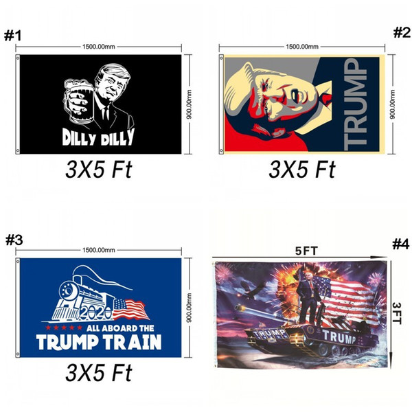 Trump Tank Flags 90*150CM Decor Banner Trump Flag America Again for President USA Donald Trump Election Banner Flag Donald Flag New Q398