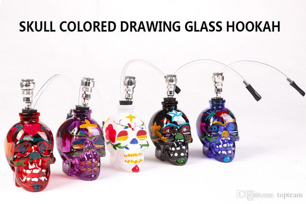 2020 In stock skull bongs recycler oil rigs Glass bong water pipes bongs glass smoking hookah ash catcher quick seller send by DHL