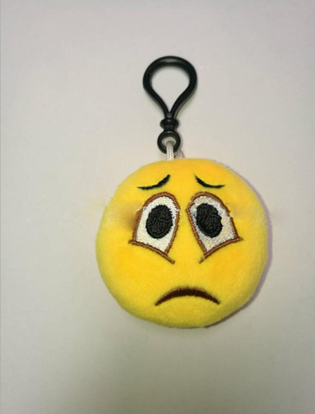 cotton QQ emoji plush pendant Key Chains Emoji Smiley Small pendant Emotion QQ Expression Stuffed Plush doll toys