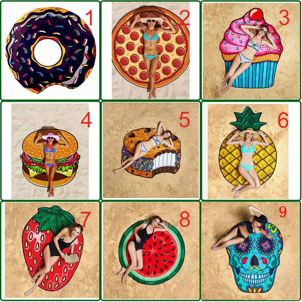 Wall Hanging Tapestry Skull Hamburg Beach Towel Creative Fruit Sunscreen Shawl Yoga Mat Printed Tablecloth Home Decor Tapestries MMA1553-3